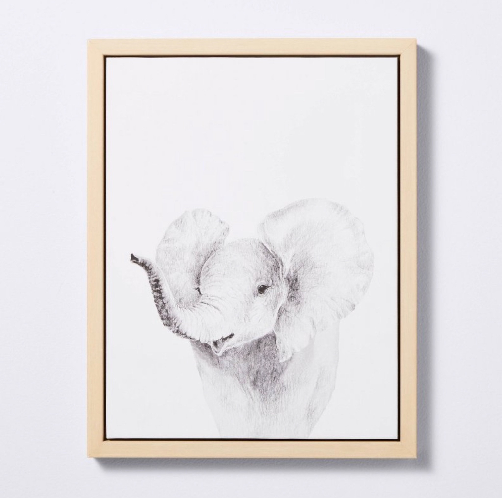Framed elephant nursery decor