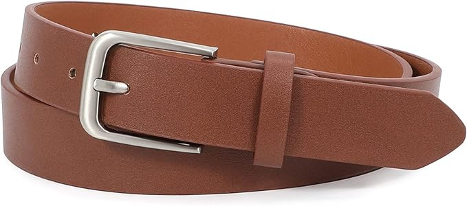 WHIPPY Women Casual Leather Belt for Jeans Pants, Fashion Ladies Girls Waist Dress Belt | Amazon (US)