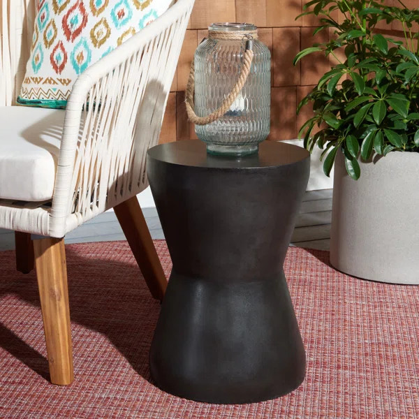 Zenni Round Concrete Outdoor Side Table | Wayfair North America
