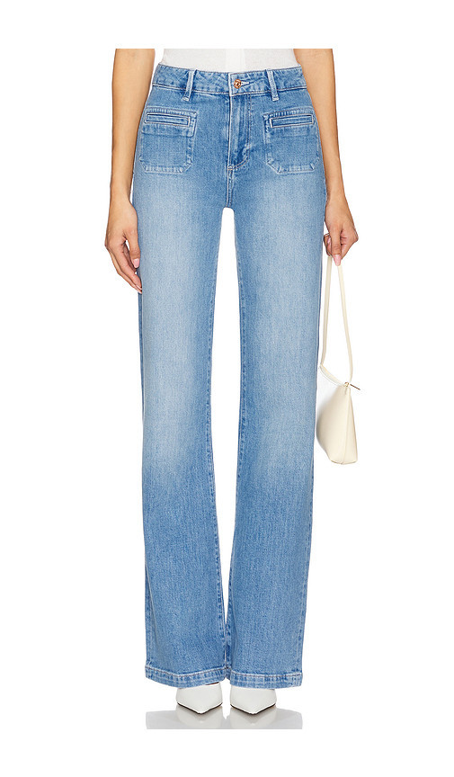 PAIGE Leenah Patch Pockets Jeans in Blue. Size 24. Also in 29. | Revolve Clothing (Global)