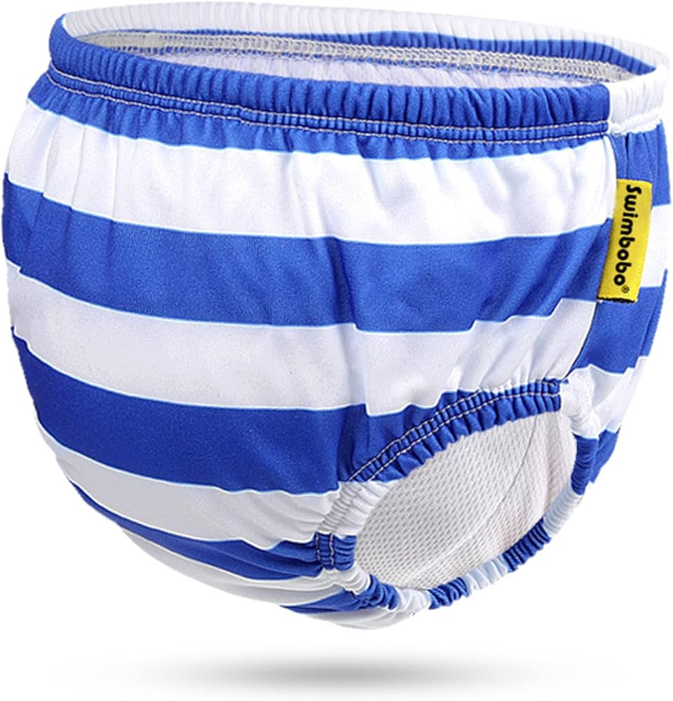 FreeSwimmingBaby Reusable Absorbent Swim Diaper Washable Striped swim Trunks for Baby Boys and Gi... | Amazon (US)