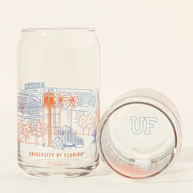 College Cityscape Can-Shaped Glasses - Set of 2 | UncommonGoods