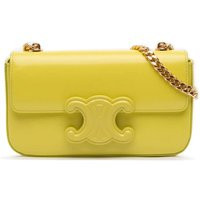 Celine Hobo Bags - Calfskin Cuir Triomphe Chain Shoulder Bag - Gr. unisize - in Gelb - für Damen | Fashionette (DE)