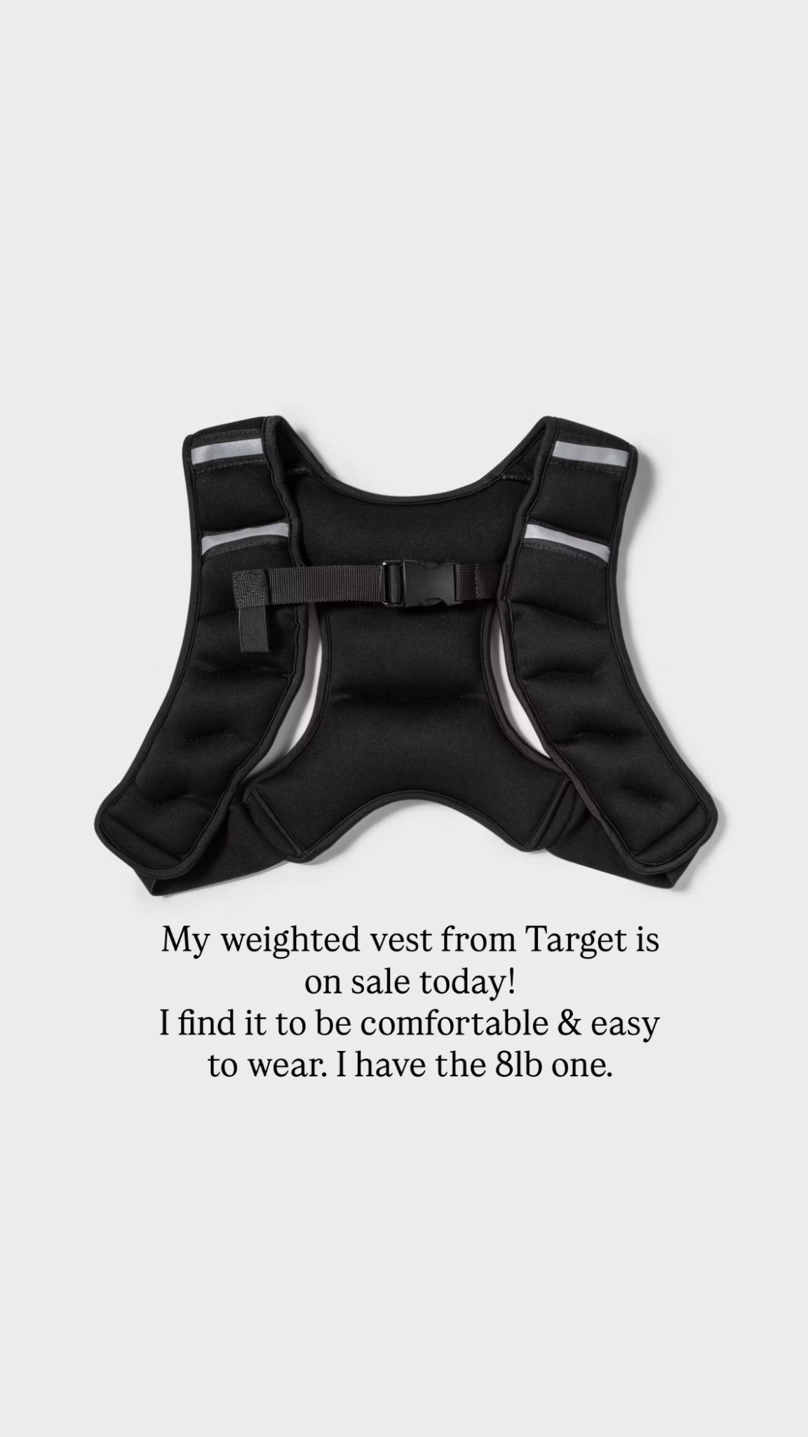 My weighted vest is on sale today!! It’s very comfortable & easy to wear. I have the 8lb one. 
There’s also many more workout items on sale too!

#LTKselfcare #LTKmorningroutine #LTKfitnessgoals
