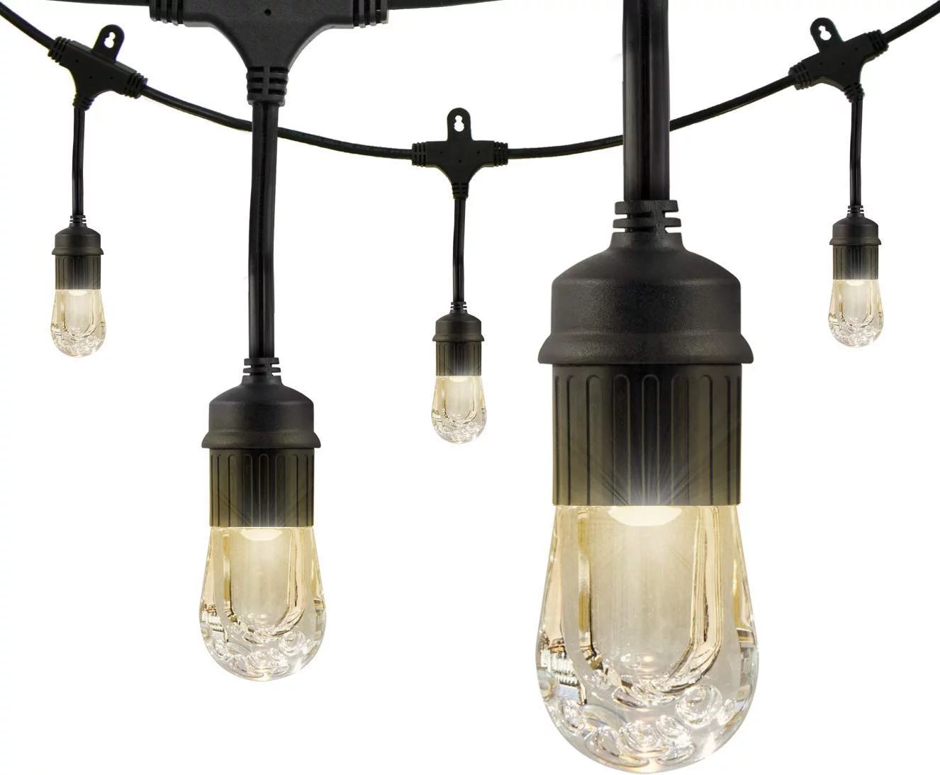 Enbrighten Classic LED Café String Lights, 24ft. 12 Acrylic Bulbs, Indoor/Outdoor, Weatherproof,... | Walmart (US)