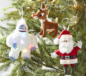 Rudolph® the Red-Nosed Reindeer Light-Up Ornaments | Pottery Barn Kids