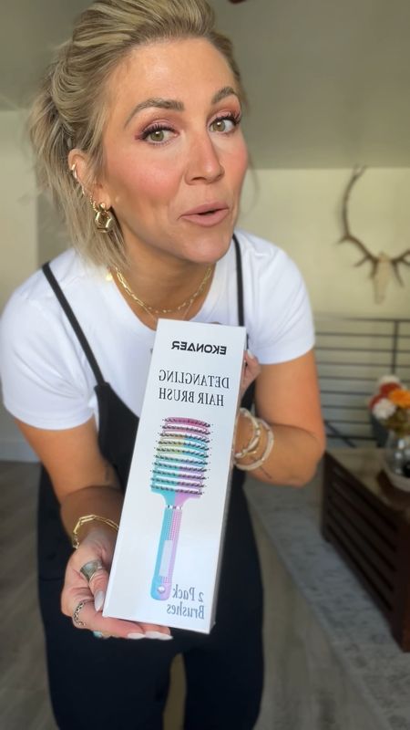 Favorite detangling brushes - 2pk for under $10 as part of the Big Spring Sale event on Amazon!! 
Look for less jumpsuit is also on sale!! (I’m in the medium)

#LTKfindsunder50 #LTKsalealert #LTKstyletip