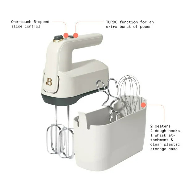 Beautiful Hand Mixer, White Icing by Drew Barrymore | Walmart (US)