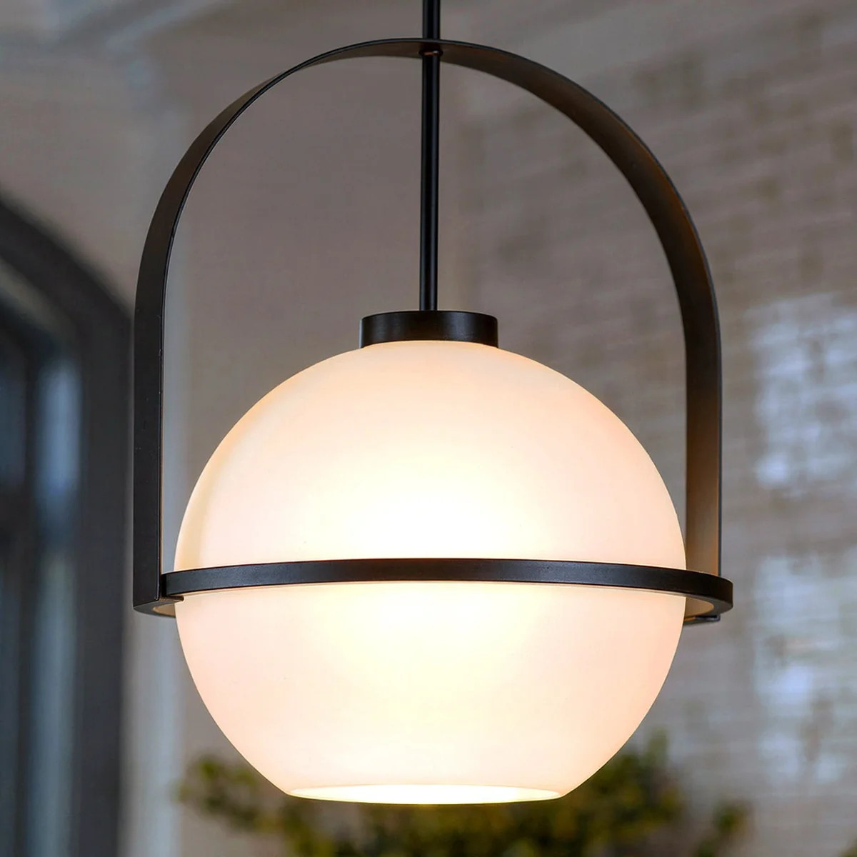 UHP4345 Mid-Century Modern Pendant 21.625''H x 16.125''W, Midnight Black Finish, Albuquerque Coll... | Urban Ambiance, Inc.