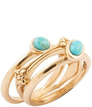 Barse Bronze and Turquoise Eden Stacked Ring | Dillard's | Dillard's