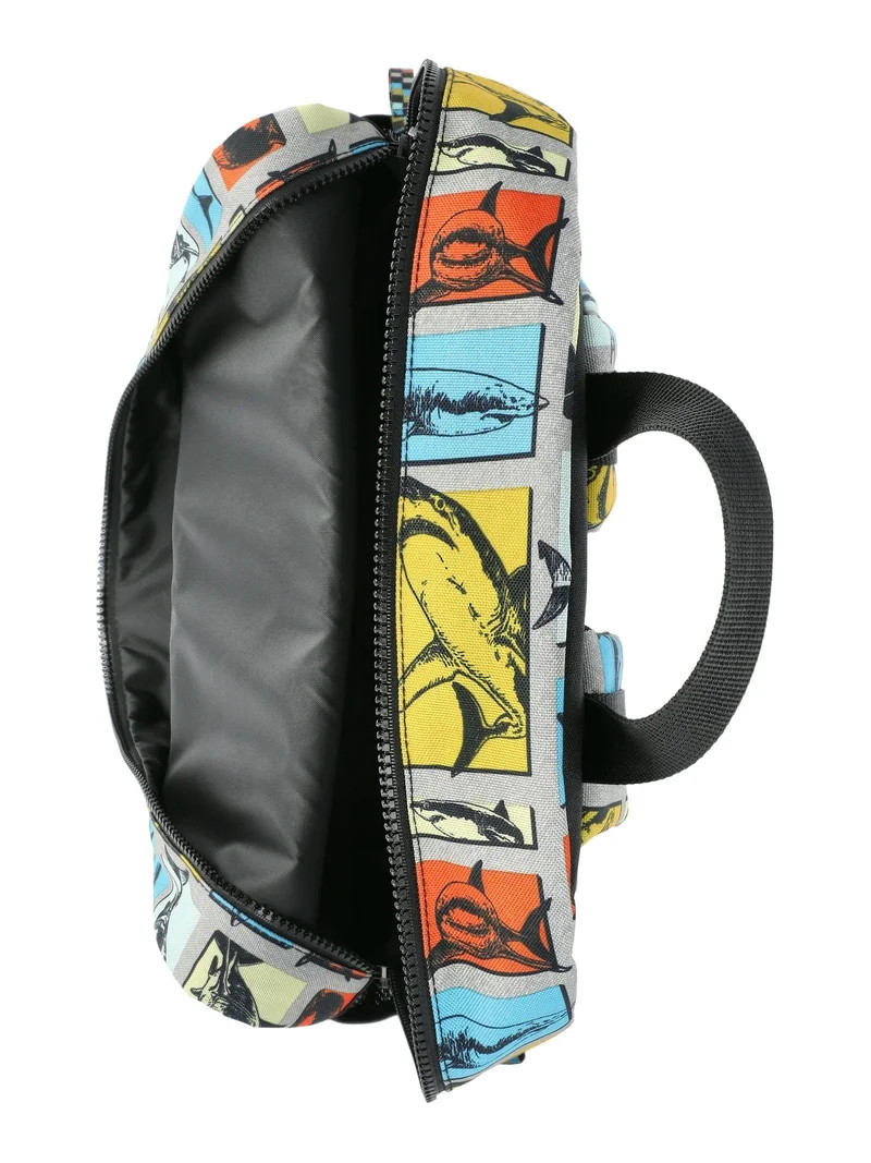 Wonder Nation Boys Colorblock Sharks 17" Laptop Backpack and Lunch Bag Set, 4-Piece, Black/Multi | Walmart (US)