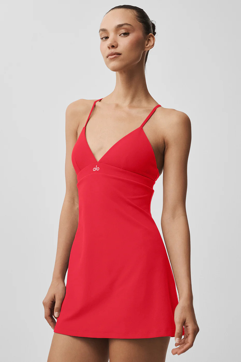 ALO | Airbrush Splendor Dress in Bright Red, Size: 2XS | Alo Yoga (US)