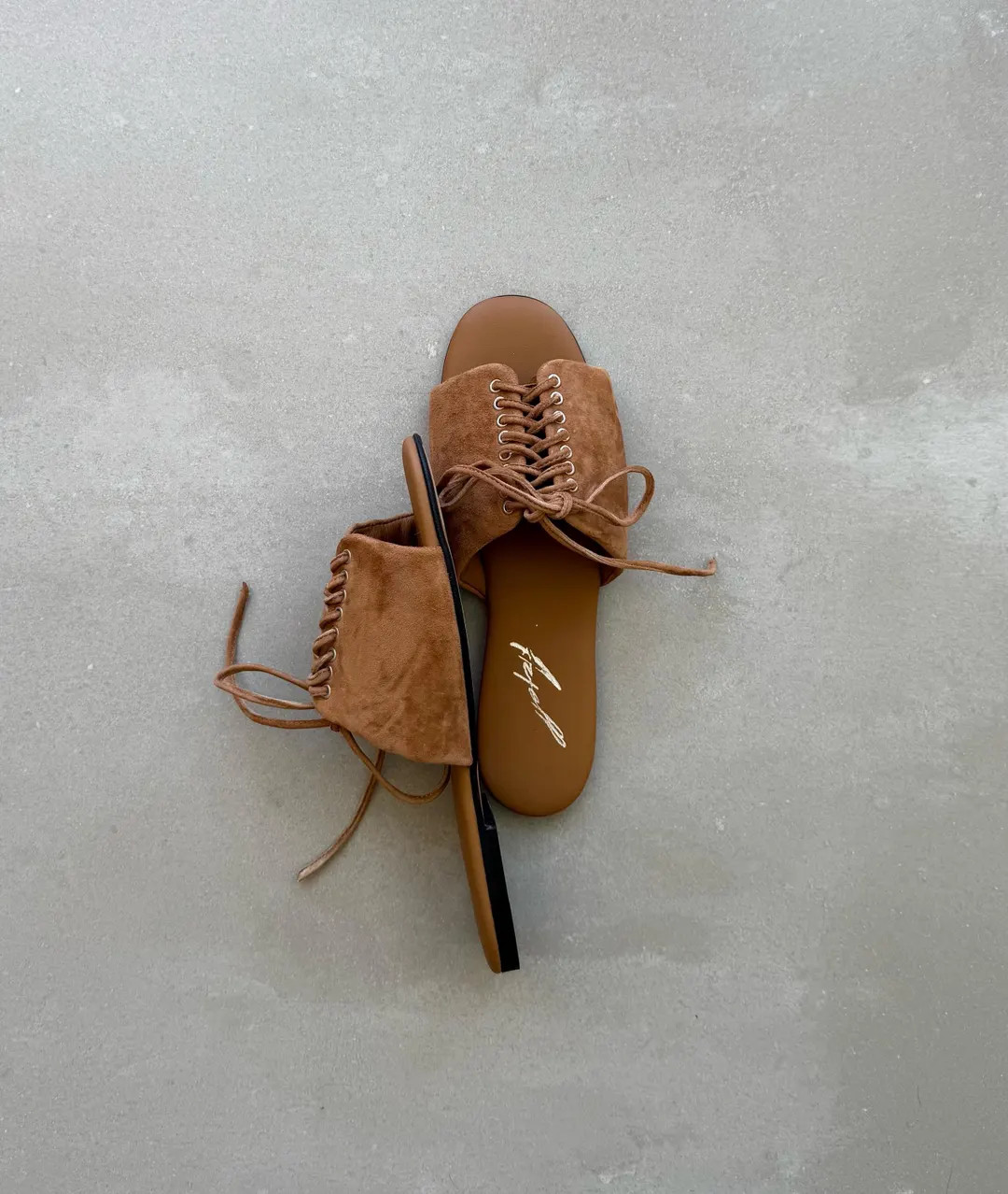 Suede Lace-up Slides, Handmade Suede Shoes, Comfortable Summer Flats - Etsy | Etsy (Global)
