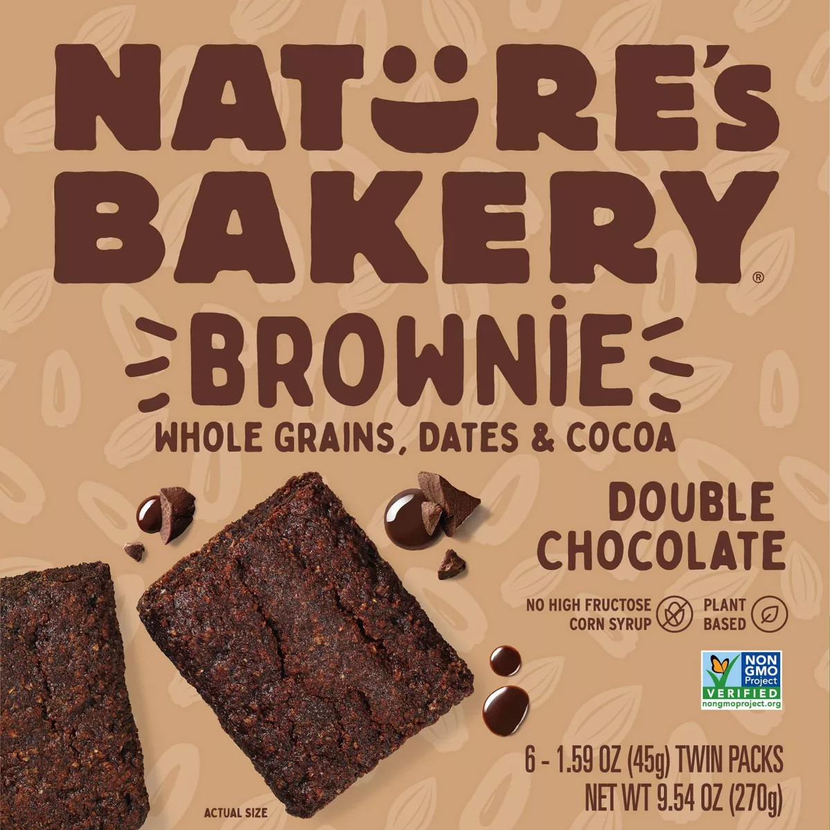 Nature's Bakery Double Chocolate Brownie - 6ct | Target
