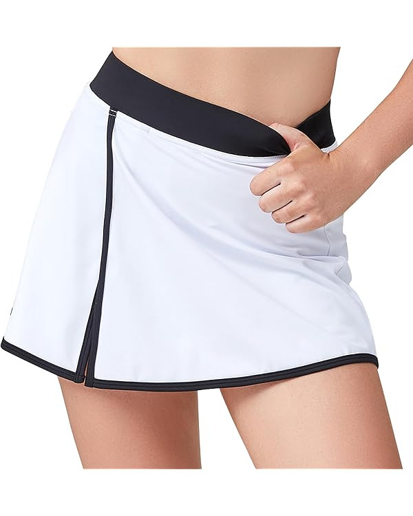 Move With You Women's Tennis Golf Skirts with Pockets Inner Shorts for Athletic Skorts Sports Run... | Amazon (US)
