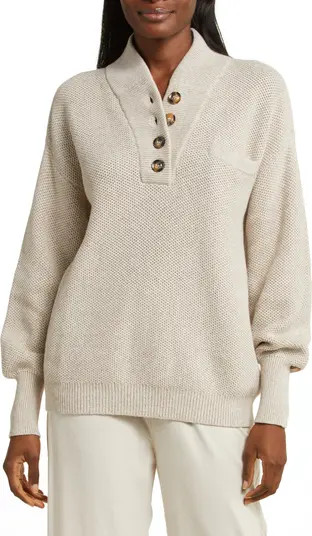 Cottonsilk™ Organic Cotton Blend Pocket Henley | Nordstrom