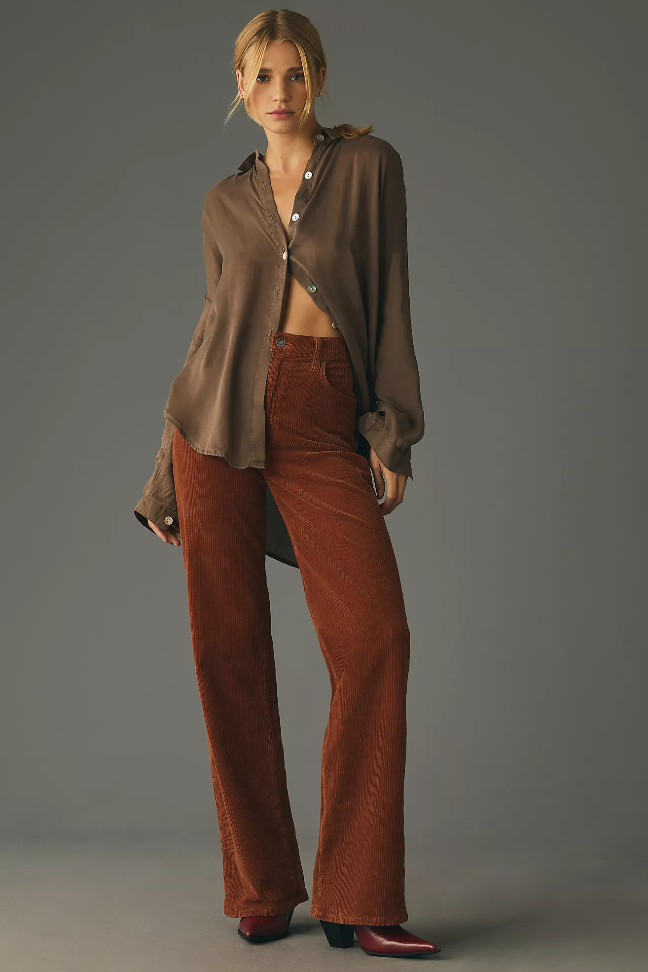 AGOLDE Harper High-Rise Wide-Leg Corduroy Jeans | Anthropologie (US)