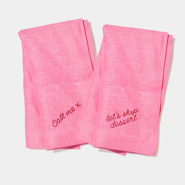 Custom Embroidered Linen Napkins | Not Another Bill
