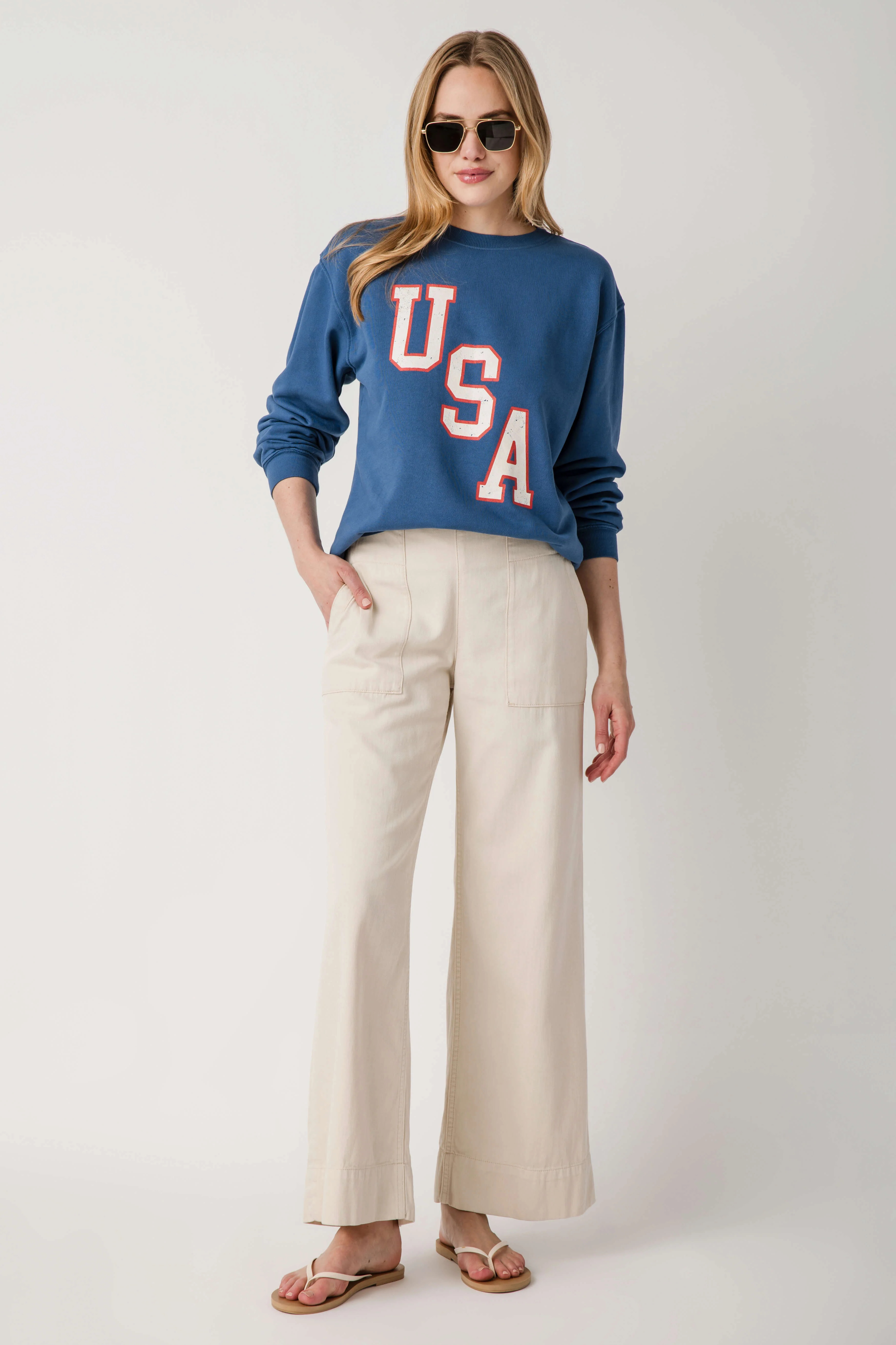 Z Supply Americana Boyfriend Sweatshirt | Social Threads