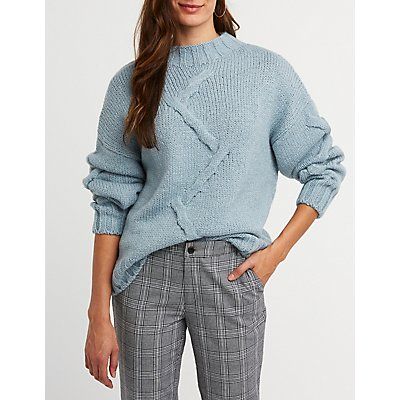 Cable Knit Pullover Sweater | Charlotte Russe