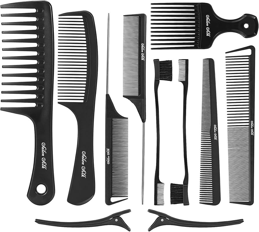 SalonSilk professional Combs Set for Natural Black Curly Hair for Ladies | Amazon (US)