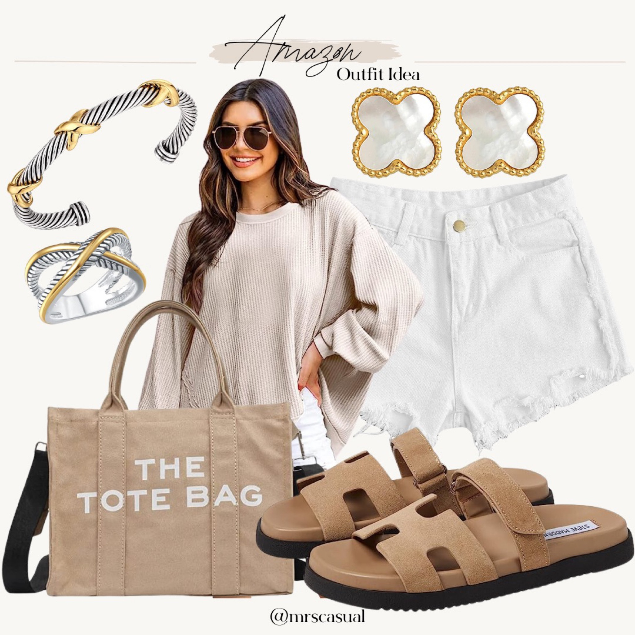 Amazon thermal top and white denim shorts 

#LTKunder50 #LTKFind #LTKsalealert