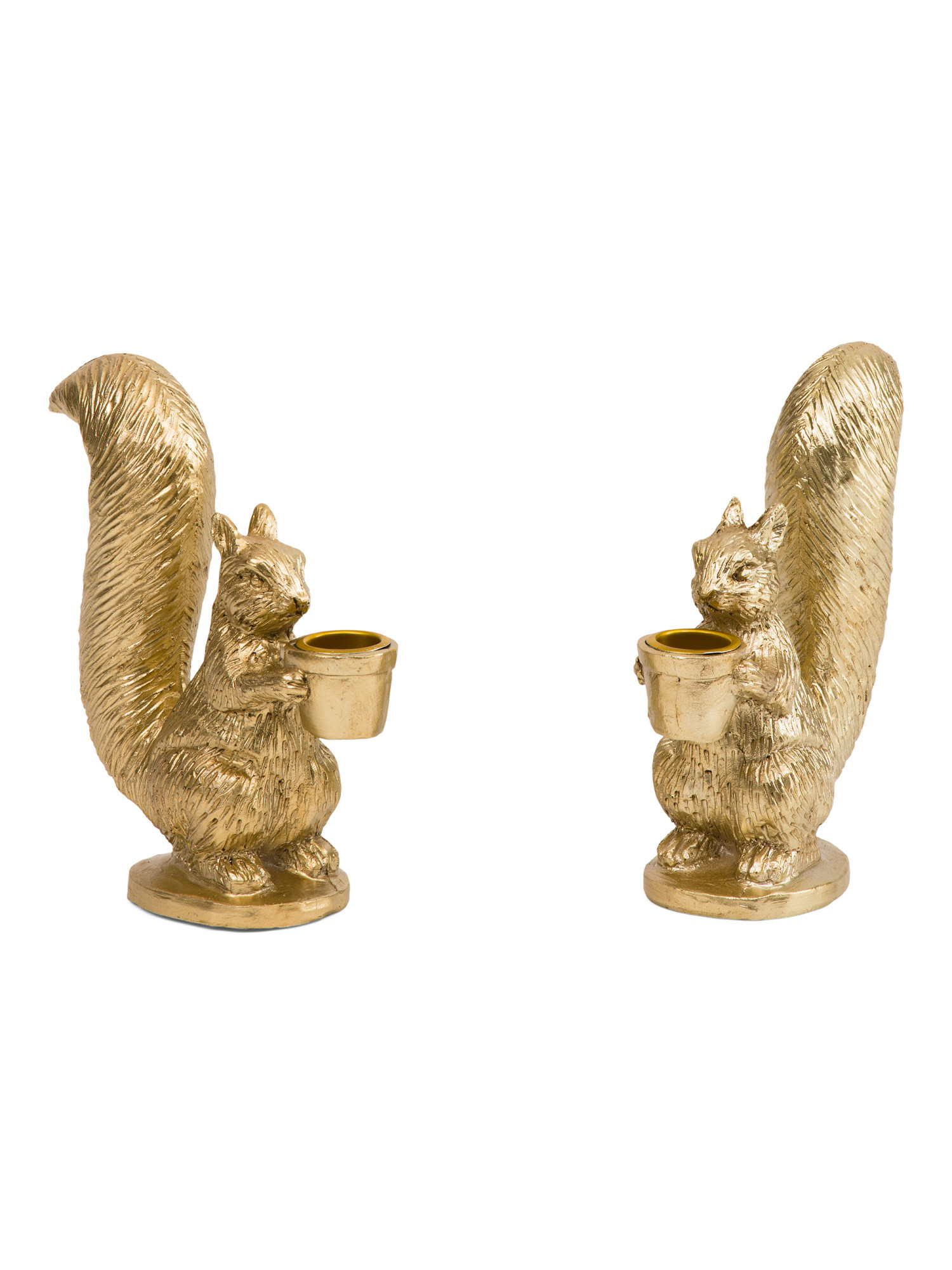 Set Of 2 Squirrel Candle Holders | TJ Maxx