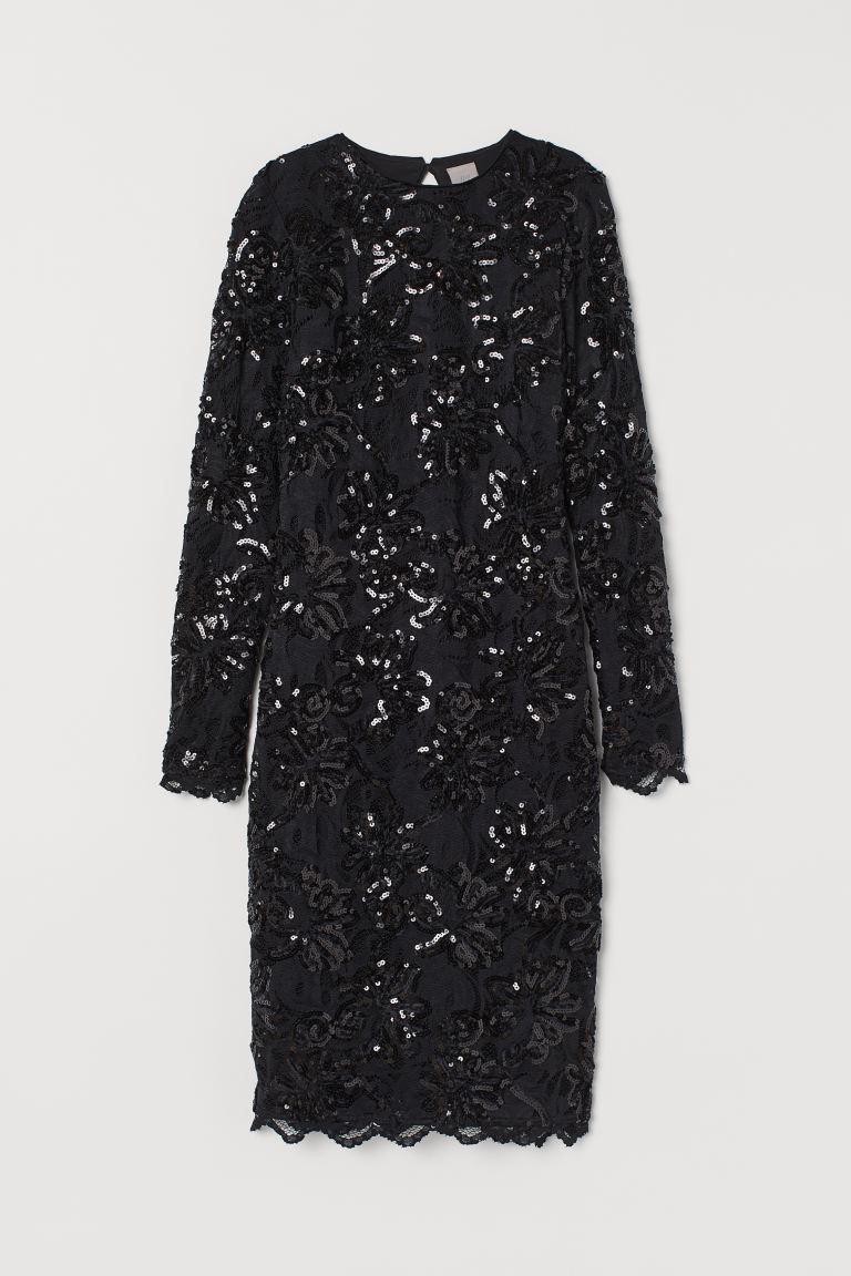 Fitted sequined dress | H&M (UK, MY, IN, SG, PH, TW, HK)