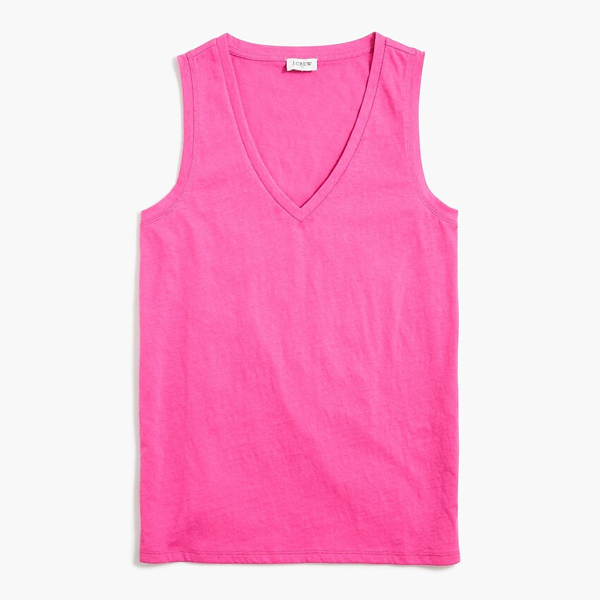 Easy cotton-blend V-neck tank top | J.Crew Factory