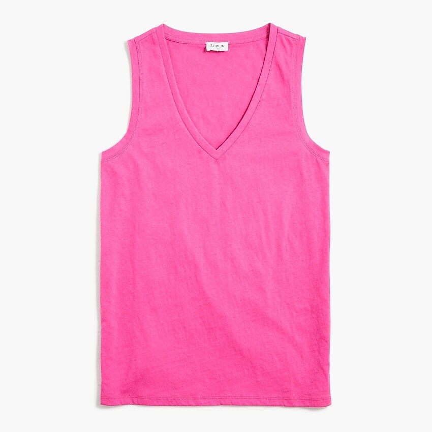 Easy cotton-blend V-neck tank top | J.Crew Factory