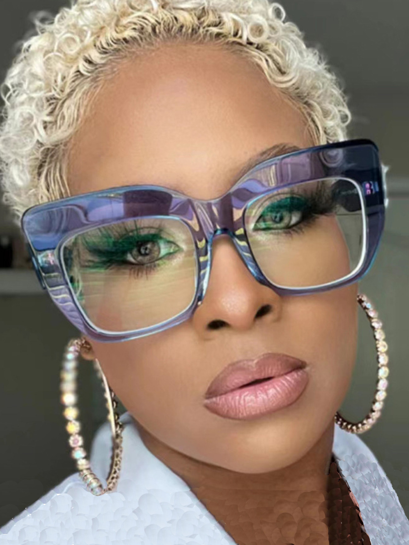 Fashion Oversized Frame Eyeglasses Clear Lens Perfect For Reading, Gaming, TV And Phones Clear Gl... | SHEIN