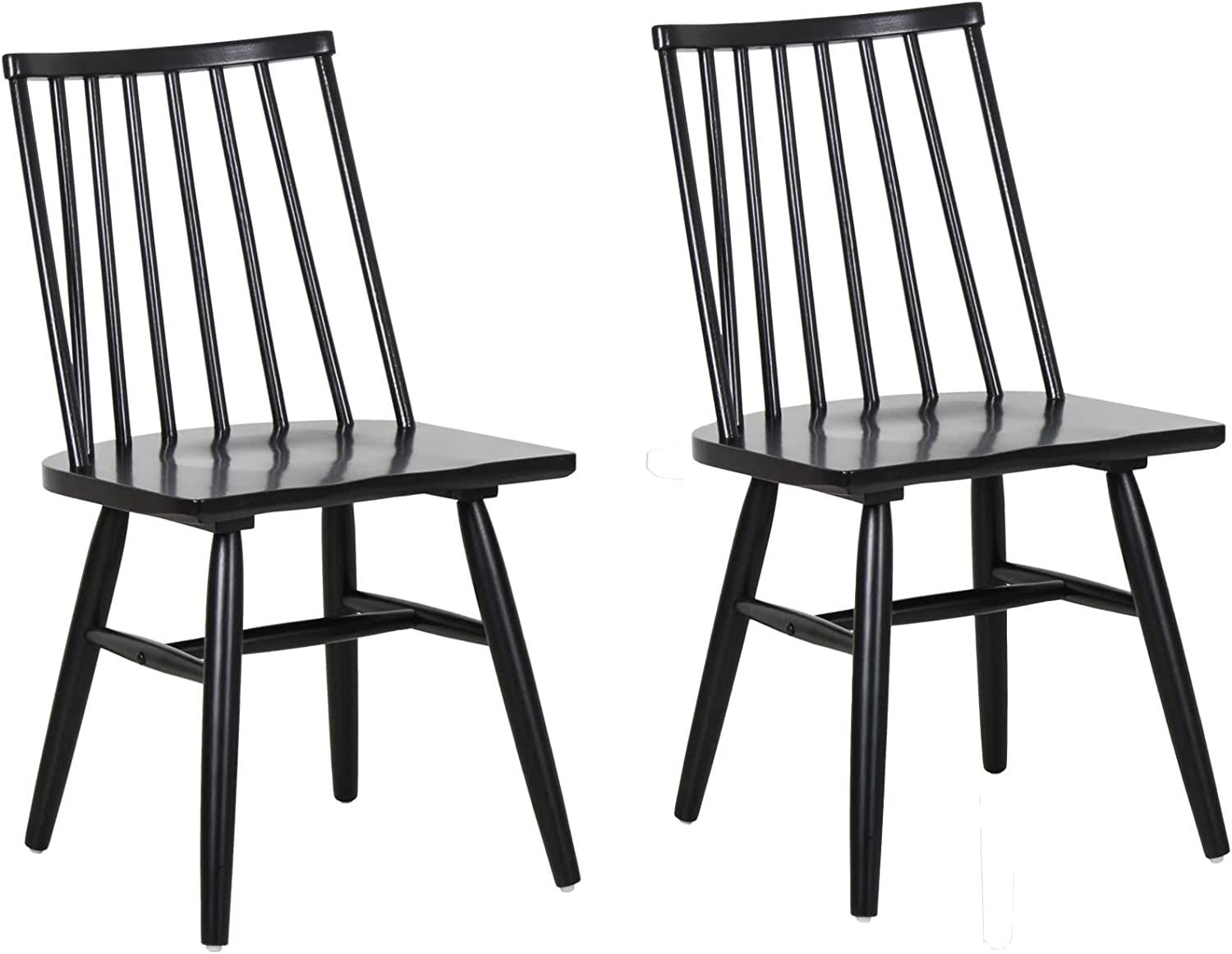 DYD Main 100% Solid Wood Dining Chairs - 21\u201DD x18\u201DW x32.5\u201DH Spindle Back Walnut Br... | Walmart (US)
