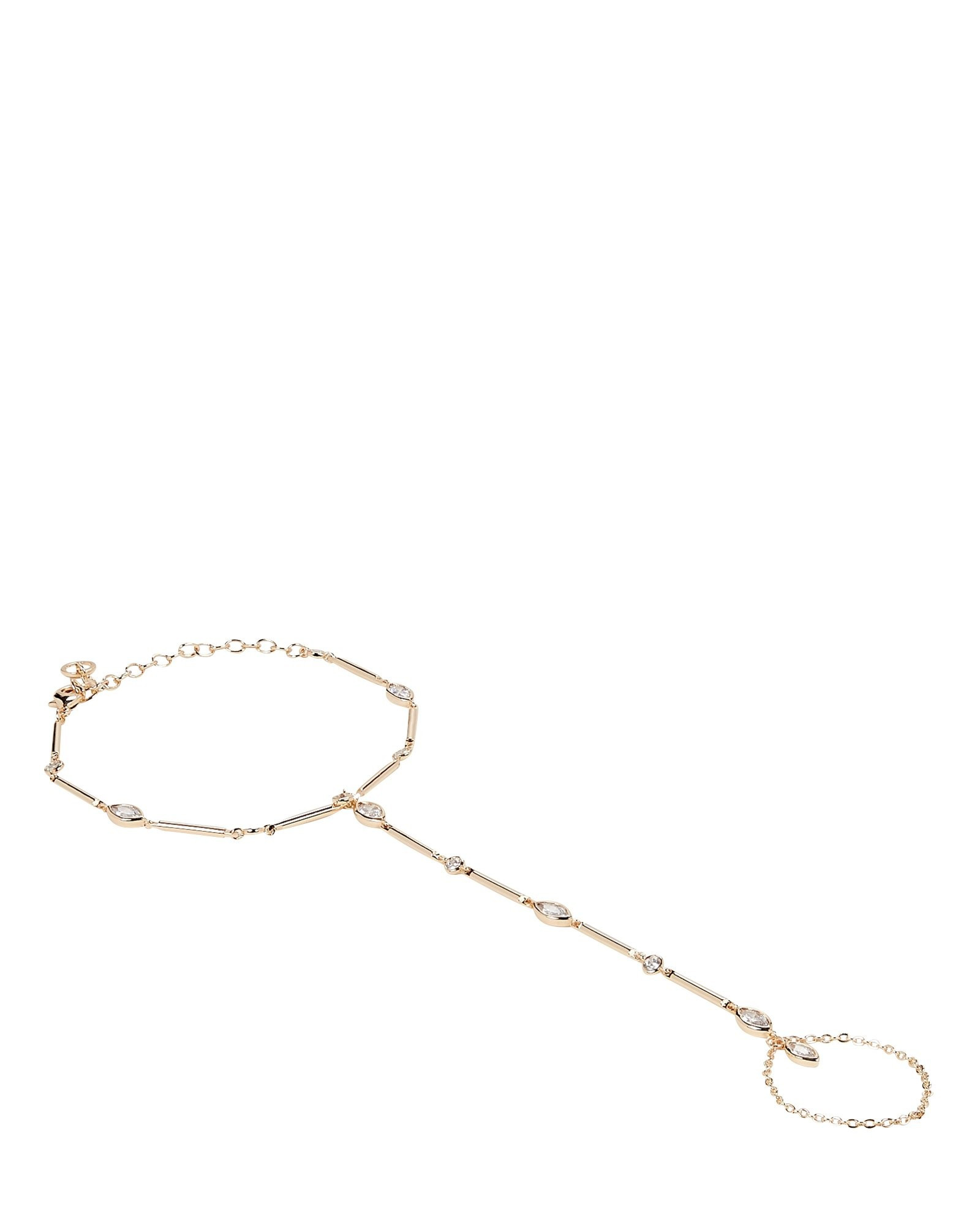 Lili Claspe Jules Crystal Hand Chain, Gold 1SIZE | INTERMIX