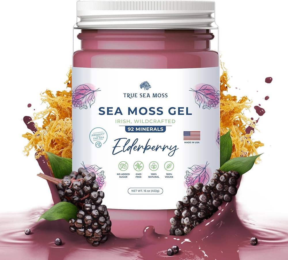TrueSeaMoss Wildcrafted Irish Sea Moss Gel – Nutritious Organic Raw Seamoss Rich in Minerals, P... | Amazon (US)