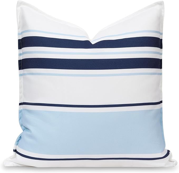 Hofdeco Premium Coastal Patio Indoor Outdoor Throw Pillow Cover Only, 20"x20" Water Repellent for... | Amazon (US)
