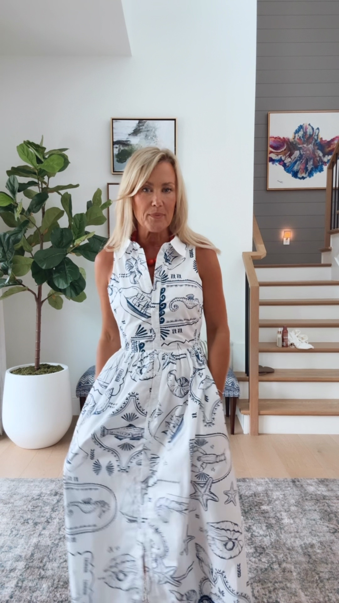 Completely smitten with this dress! How fun is this shell print?

#LTKootd #LTKOver40 #LTKSeasonal
