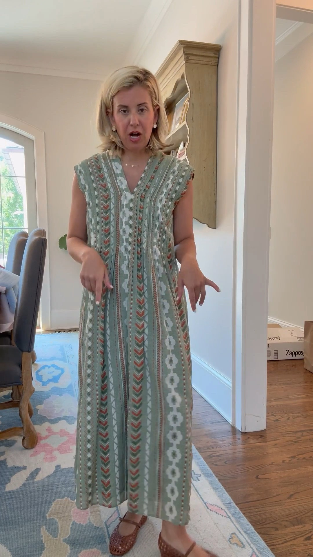 Perfect dress to take you all the way through fall! 
Dress - xs
Mary Jane’s - 7.5 (sized 1/2 down)