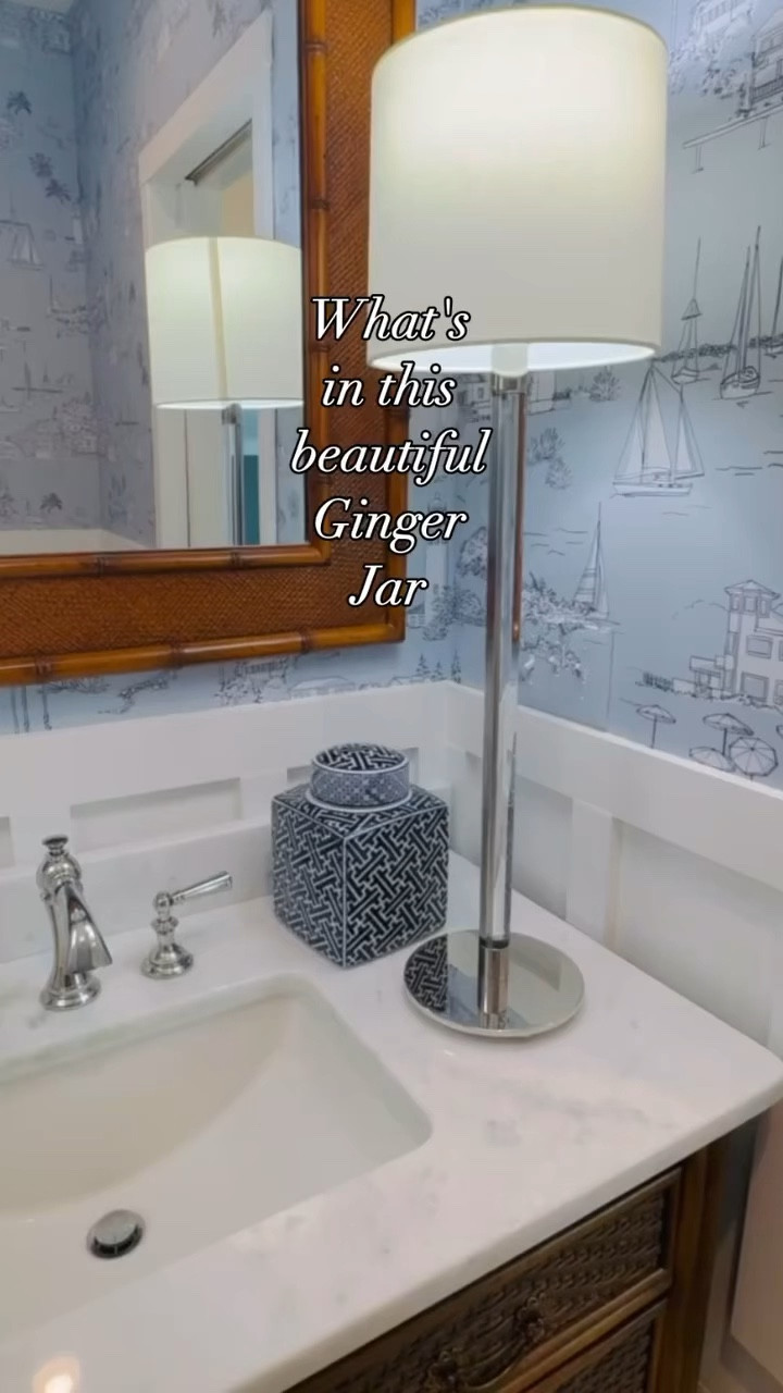 A beautiful Ginger Jar becomes a tissue holder... use a tissue cube by removing the cardboard and put insidee

#LTKVideo #LTKhome