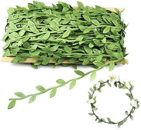 OFNMY Artificial Vines 132 Ft/40M Fake Hanging Plants Leaf Garland Silk Ivy Artificial Balloon Green | Amazon (US)