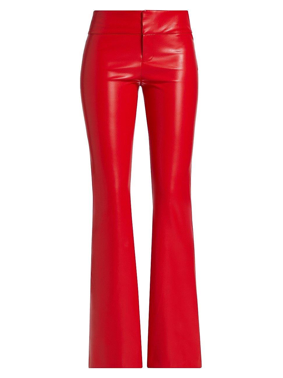 Women's Olivia Faux-Leather Boot-Cut Pants - Bright Ruby - Size 0 | Saks Fifth Avenue