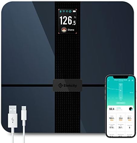 Etekcity Apex Smart WiFi Body Fat Scale, Digital Bluetooth Bathroom Scale for Body Weight, BMI, Hear | Amazon (US)