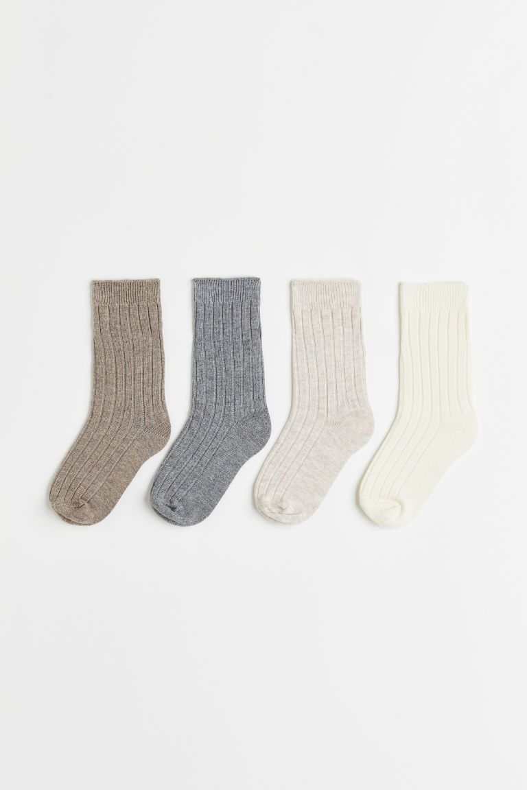 H & M - 4-pack Socks - Brown | H&M (US + CA)