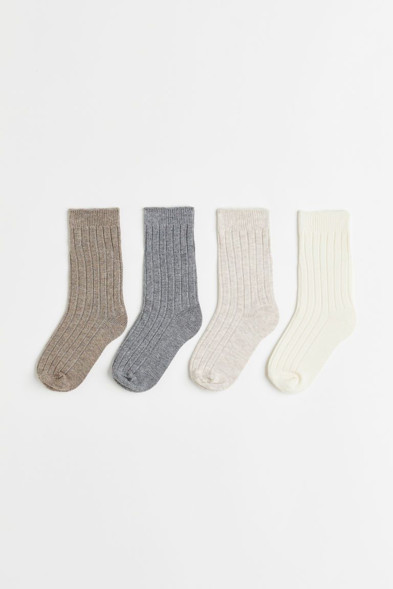 H & M - 4-pack Socks - Brown | H&M (US)