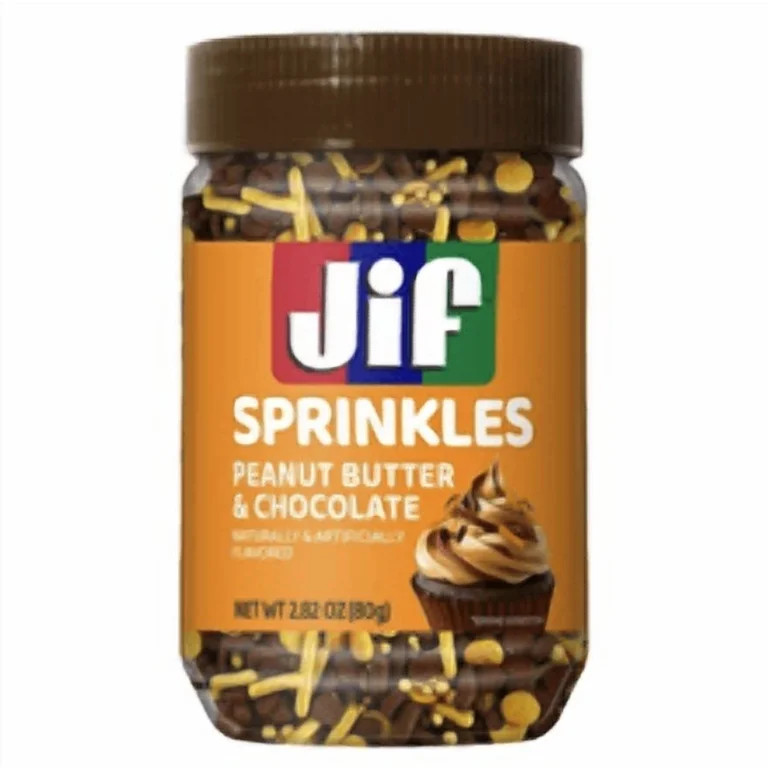 My Favorite Co Jif Peanut Butter And Chocolate Sprinkles 2.82 Oz Sweet Dessert Topping | Walmart (US)