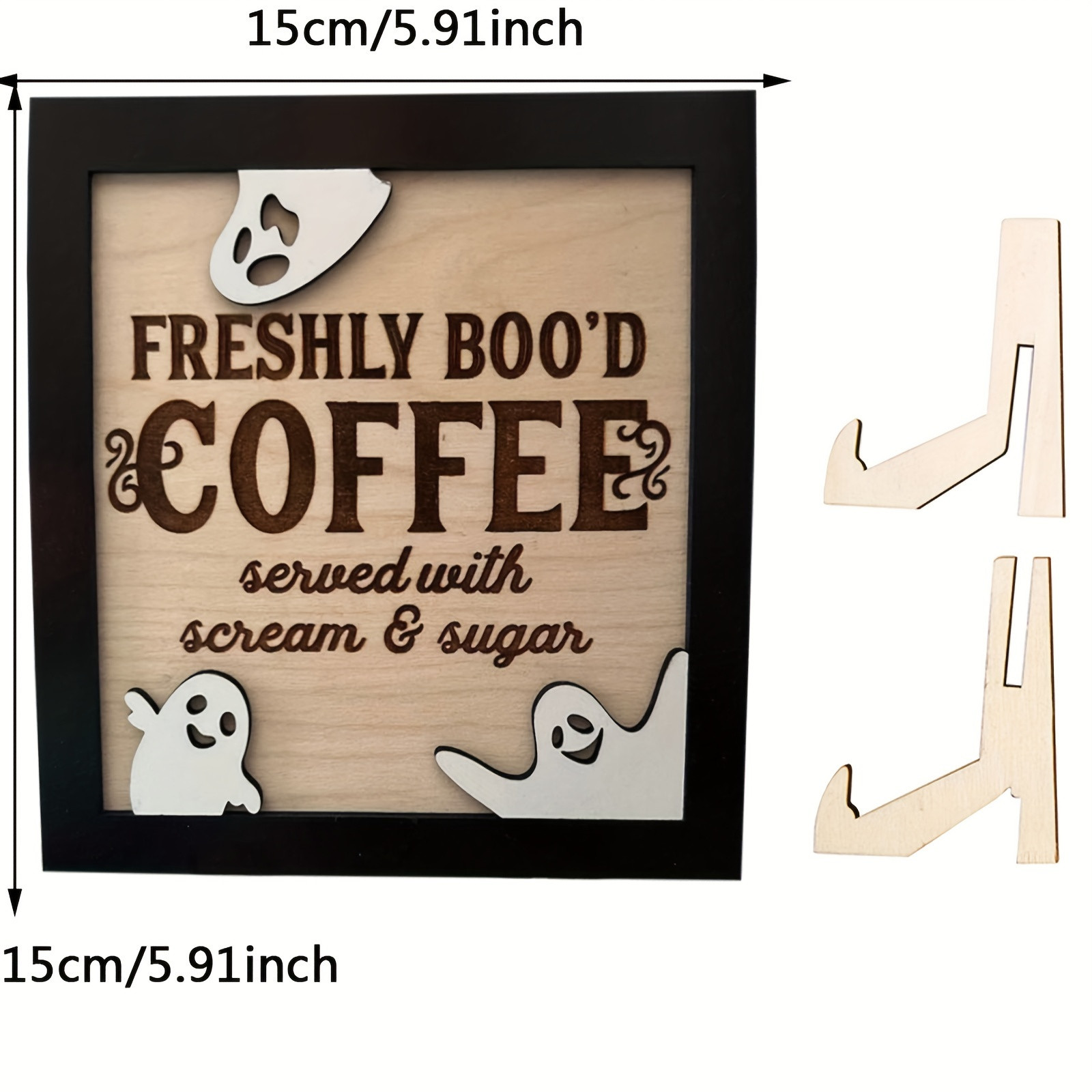 3d Double layered Wooden Coffee Sign Funny Halloween Theme - Temu | Temu Affiliate Program