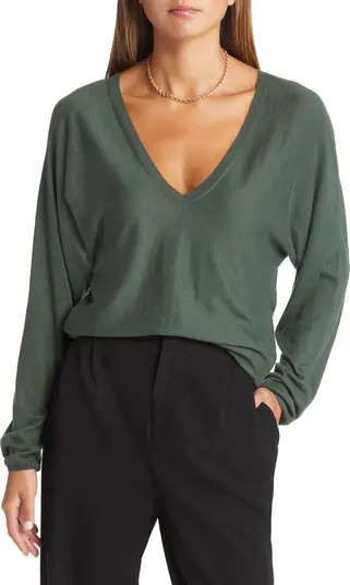 V-Neck Dolman Sleeve Sweater | Nordstrom