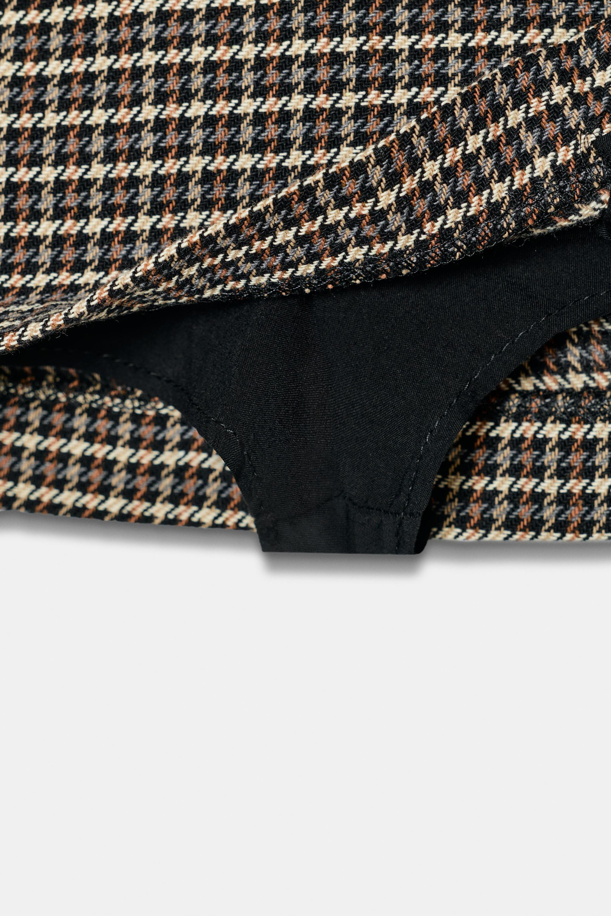 HOUNDSTOOTH SKORT WITH BELT | Zara UK