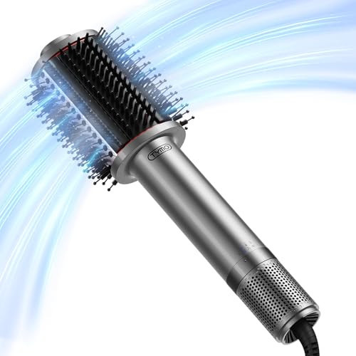 TYMO 4.0 Hair Blow Dryer Brush - Lightweight 3X Faster Drying 5-in-1 Ionic Blowout Hair Dryer Brush Adds Shine, Volume & Fullness for Smooth, Anti-Frizz Straight, Curl & Blowout Styles, Metal Grey | Amazon (US)