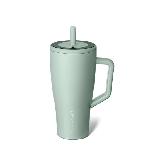 BrüMate Era 30 oz Tumbler with Handle and Straw | 100% Leakproof Insulated Water Bottle Tumbler with Lid and Flexible SoftSip Straw | Made of Stainless Steel | Cup Holder Friendly | 30oz (Sage) | Amazon (US)