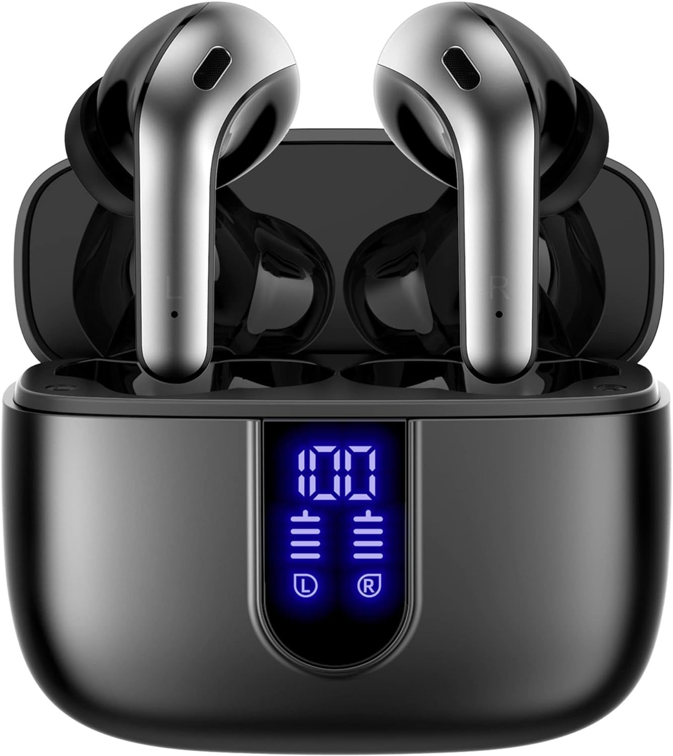 TAGRY Bluetooth Headphones True Wireless Earbuds 60H Playback LED Power Display Earphones with Wi... | Amazon (US)